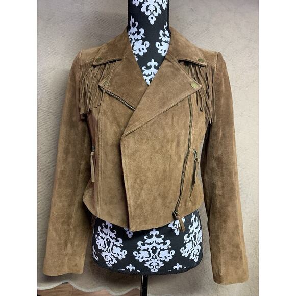Cowgirl Princess Woman’s Leather Jacket Preppy Indie Western 165/84A Vero Moda S - Picture 1 of 7